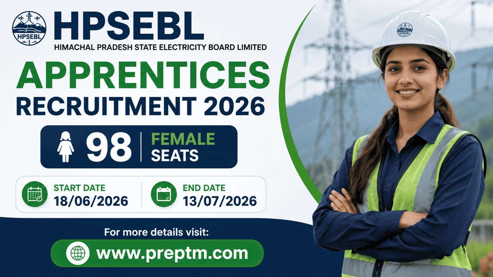 HPSEBL Apprentices Recruitment 2026: 98 Female Seats